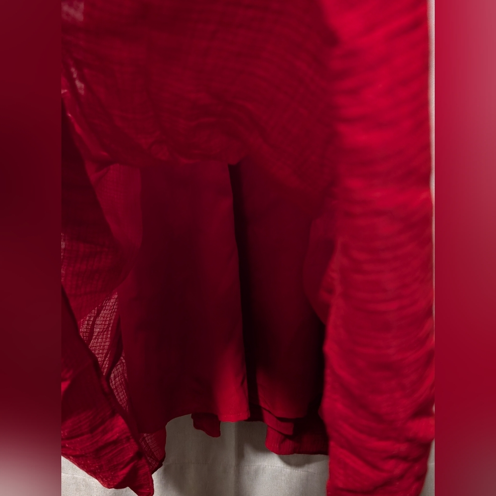 🌷Like New Chelsea28 Elegant Red Tiered Maxi Dress, Size XL - Picture 5 of 15